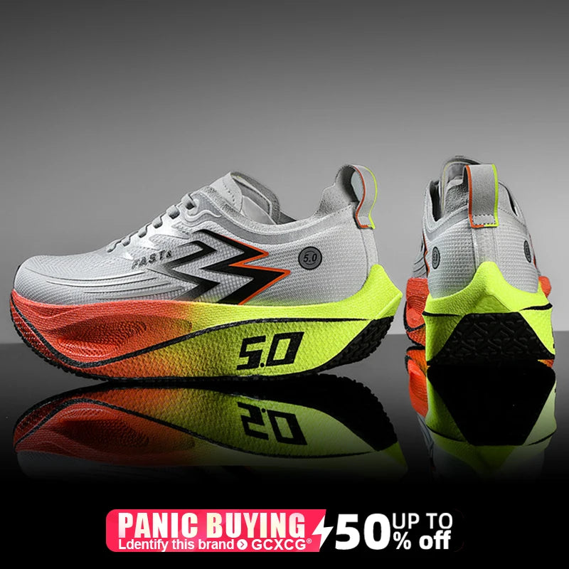 Running Shoes Carbon Board Speciality Marathon Men Sports Breathable Lightweight Women's Comfortable Athletic Nonskid Sneakers