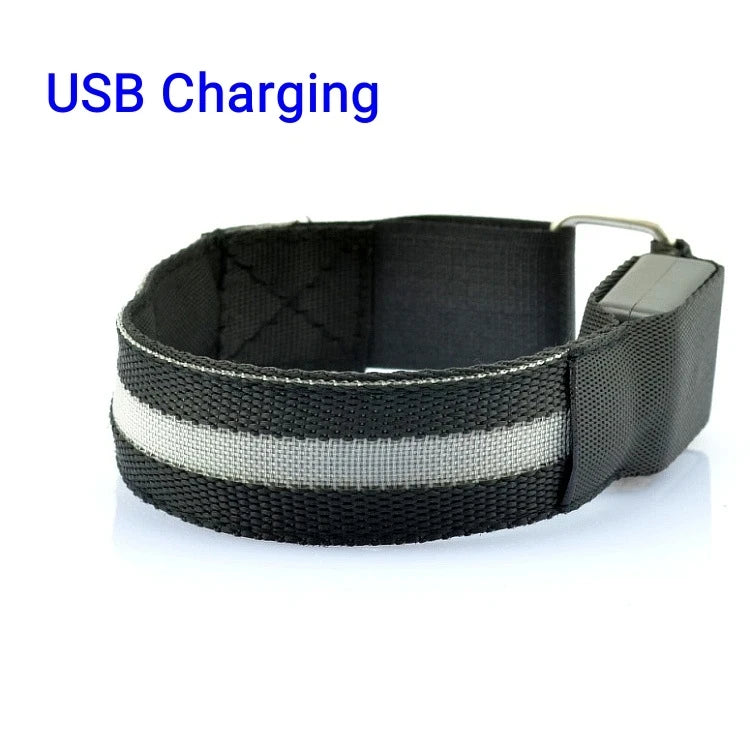 Night Running Armband LED Light Outdoor Sports USB Rechargeable Safety Belt Arm Leg Warning Wristband Cycling Bike Bicycle Light